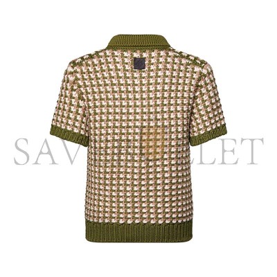 LOUIS VUITTON SHORT-SLEEVED WOOL-KNIT POLO SHIRT 1AJVY4